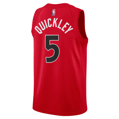 Immanuel Quickley 5 Toronto Raptors Red Icon Jersey - Elite Zone Sports
