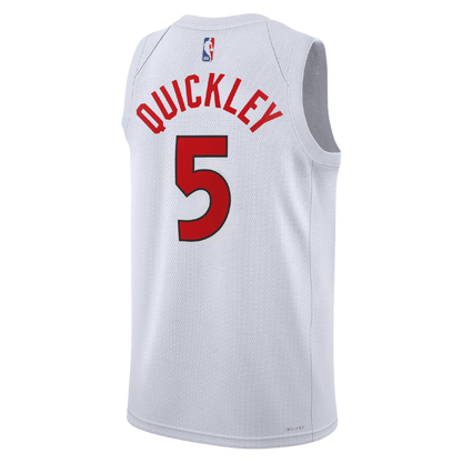 Immanuel Quickley 5 Toronto Raptors White Association Jersey - Elite Zone Sports