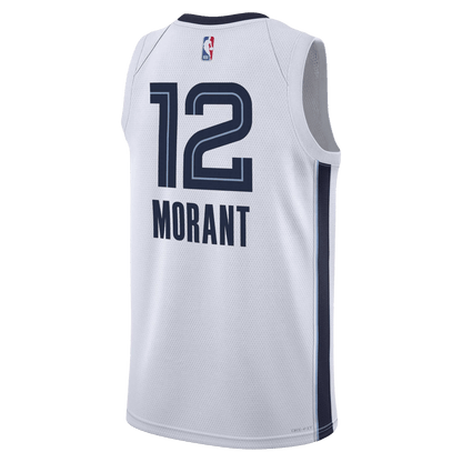 Ja Morant 12 Memphis Grizzlies White Association Jersey - Elite Zone Sports