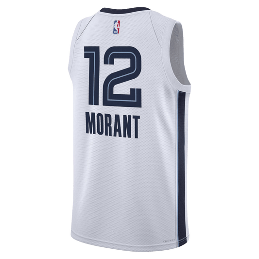 Ja Morant 12 Memphis Grizzlies White Association Jersey - Elite Zone Sports