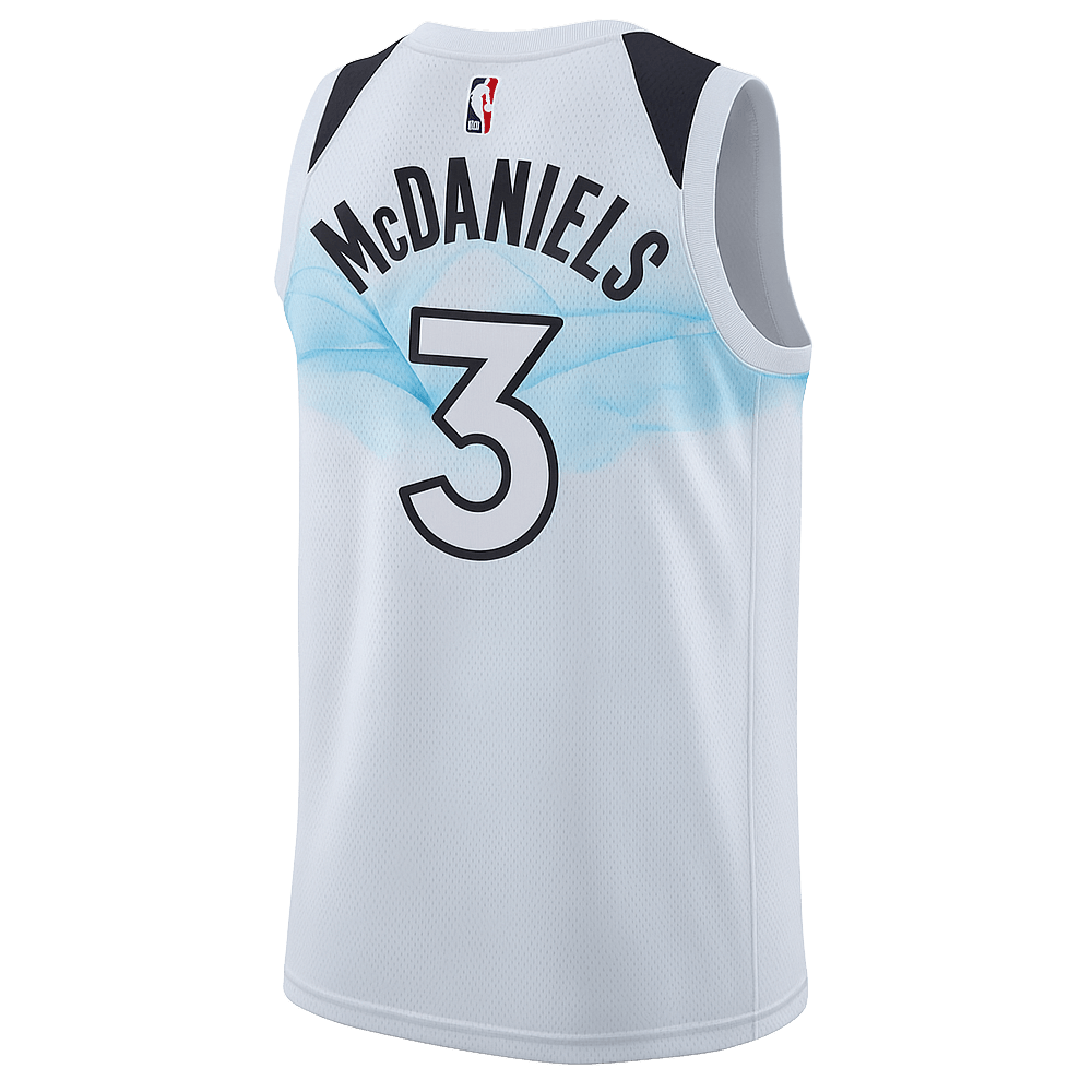 Jaden McDaniels 3 Minnesota Timberwolves White City Edition Jersey - Elite Zone Sports