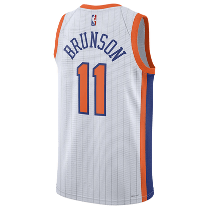 Jalen Brunson 11 New York Knicks White City Edition Jersey - Elite Zone Sports