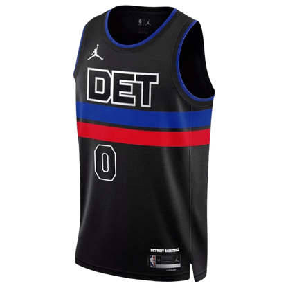 Jalen Duren 0 Detroit Pistons Black Statement Jersey - Elite Zone Sports