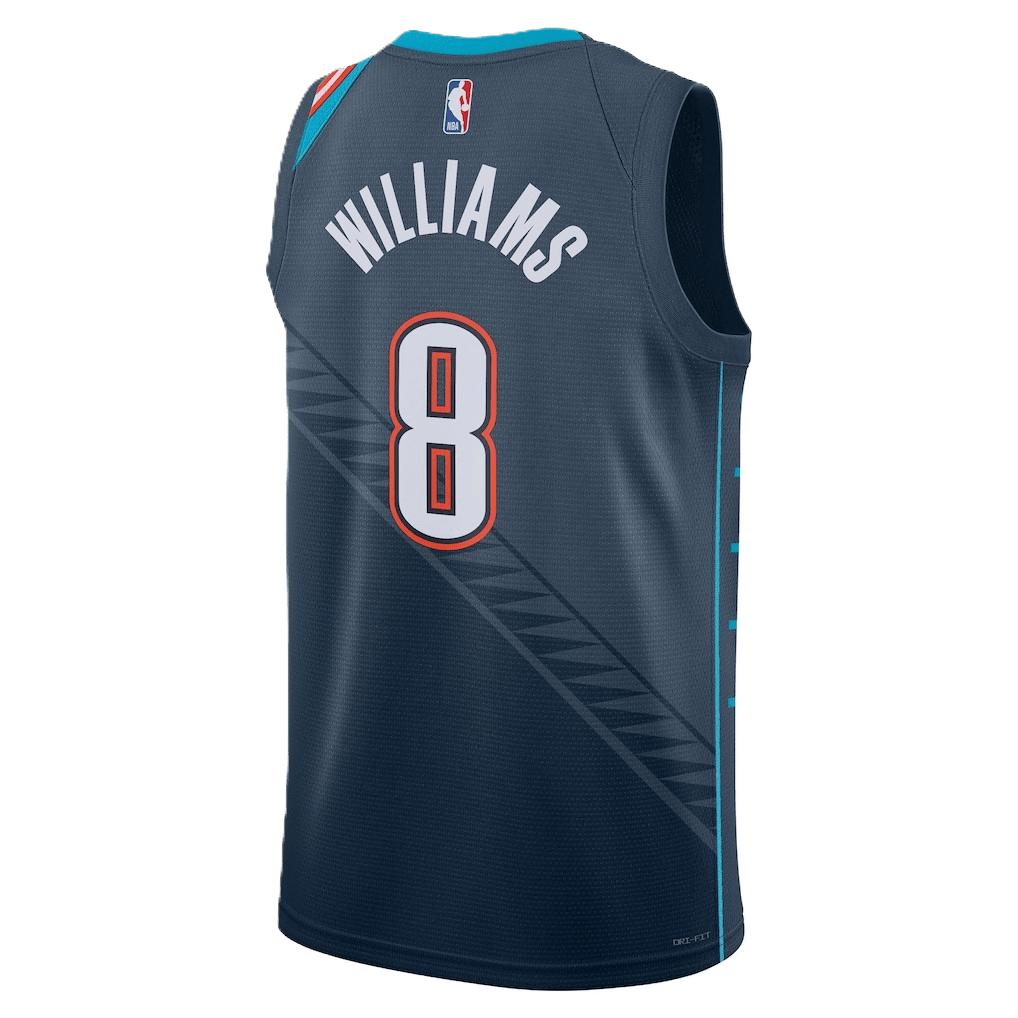 Jalen Williams 8 Oklahoma City Thunder Navy 2025/26 City Edition Jersey - Elite Zone Sports