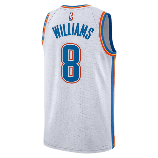 Jalen Williams 8 Oklahoma City Thunder White Association Jersey - Elite Zone Sports