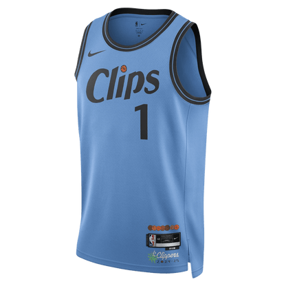 James Harden 1 LA Clippers Light Blue City Edition Jersey - Elite Zone Sports