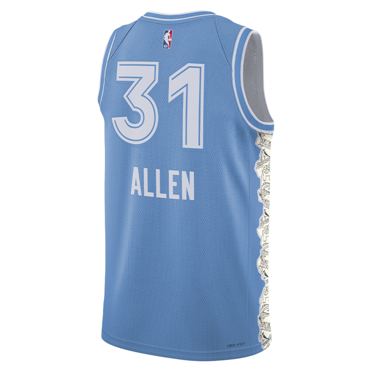 Jarrett Allen 31 Cleveland Cavaliers Blue City Edition Jersey - Elite Zone Sports