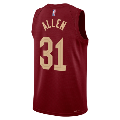 Jarrett Allen 31 Cleveland Cavaliers Burgundy Icon Jersey - Elite Zone Sports