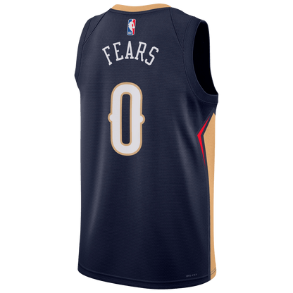 Jeremiah Fears 0 New Orleans Pelicans Navy Icon Jersey - Elite Zone Sports