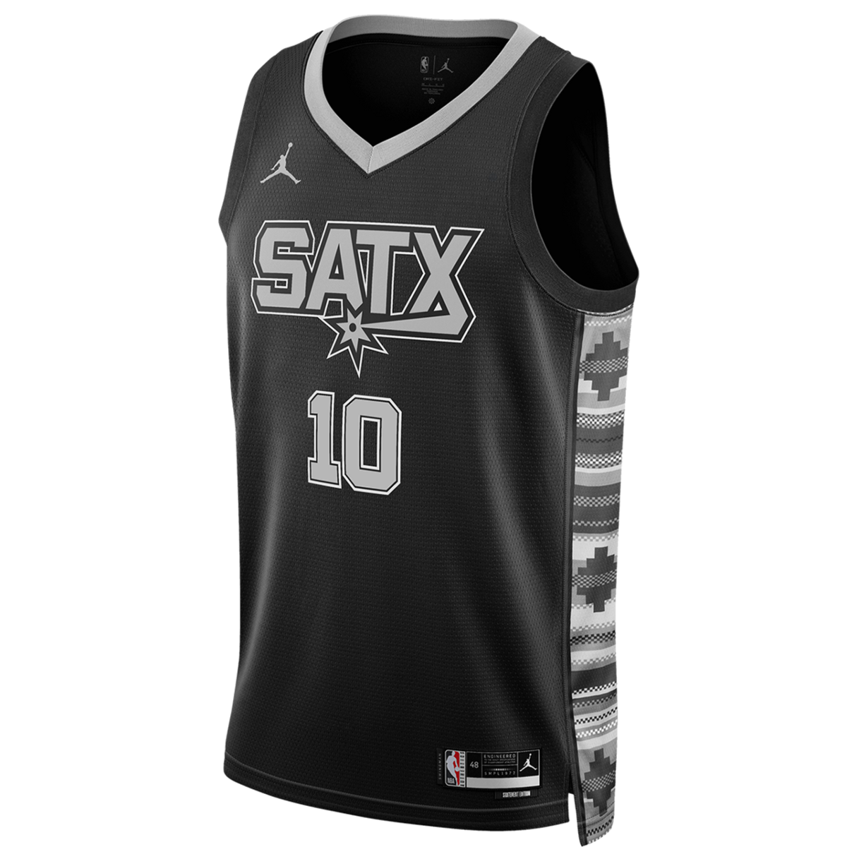 Jeremy Sochan 10 San Antonio Spurs Black Statement Jersey - Elite Zone Sports