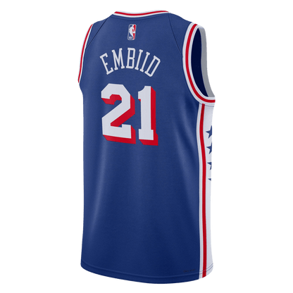 Joel Embiid 21 Philadelphia 76ers Blue Icon Jersey - Elite Zone Sports