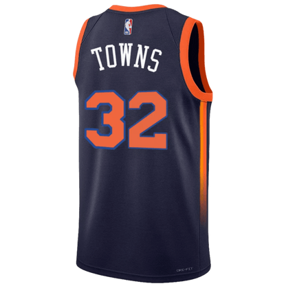 Karl - Anthony Towns 32 New York Knicks Navy Statement Jersey - Elite Zone Sports