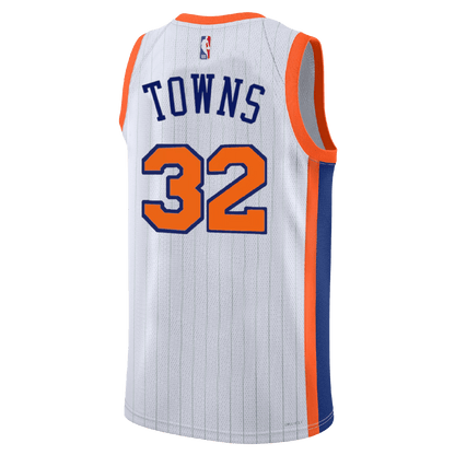 Karl - Anthony Towns 32 New York Knicks White City Edition Jersey - Elite Zone Sports
