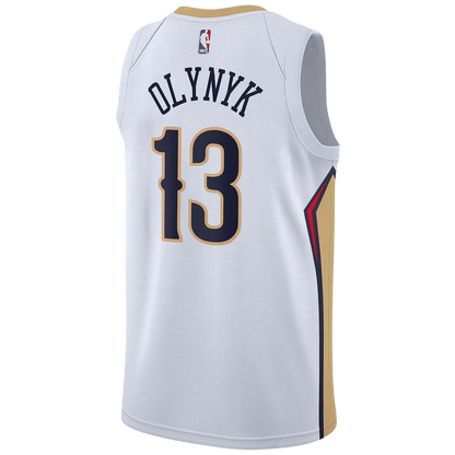 Kelly Olynyk 13 New Orleans Pelicans White Association Jersey - Elite Zone Sports