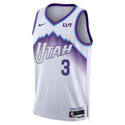Keyonte George 3 Utah Jazz White Association Jersey - Elite Zone Sports