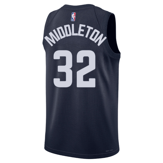Khris Middleton 32 Washington Wizards Blue Statement Jersey - Elite Zone Sports