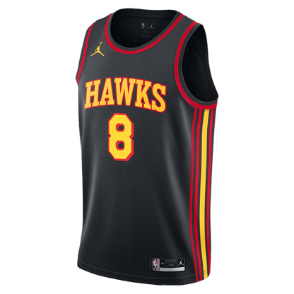 Kristaps Porziņģis 8 Atlanta Hawks Black Statement Jersey - Elite Zone Sports