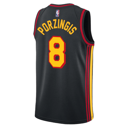 Kristaps Porziņģis 8 Atlanta Hawks Black Statement Jersey - Elite Zone Sports