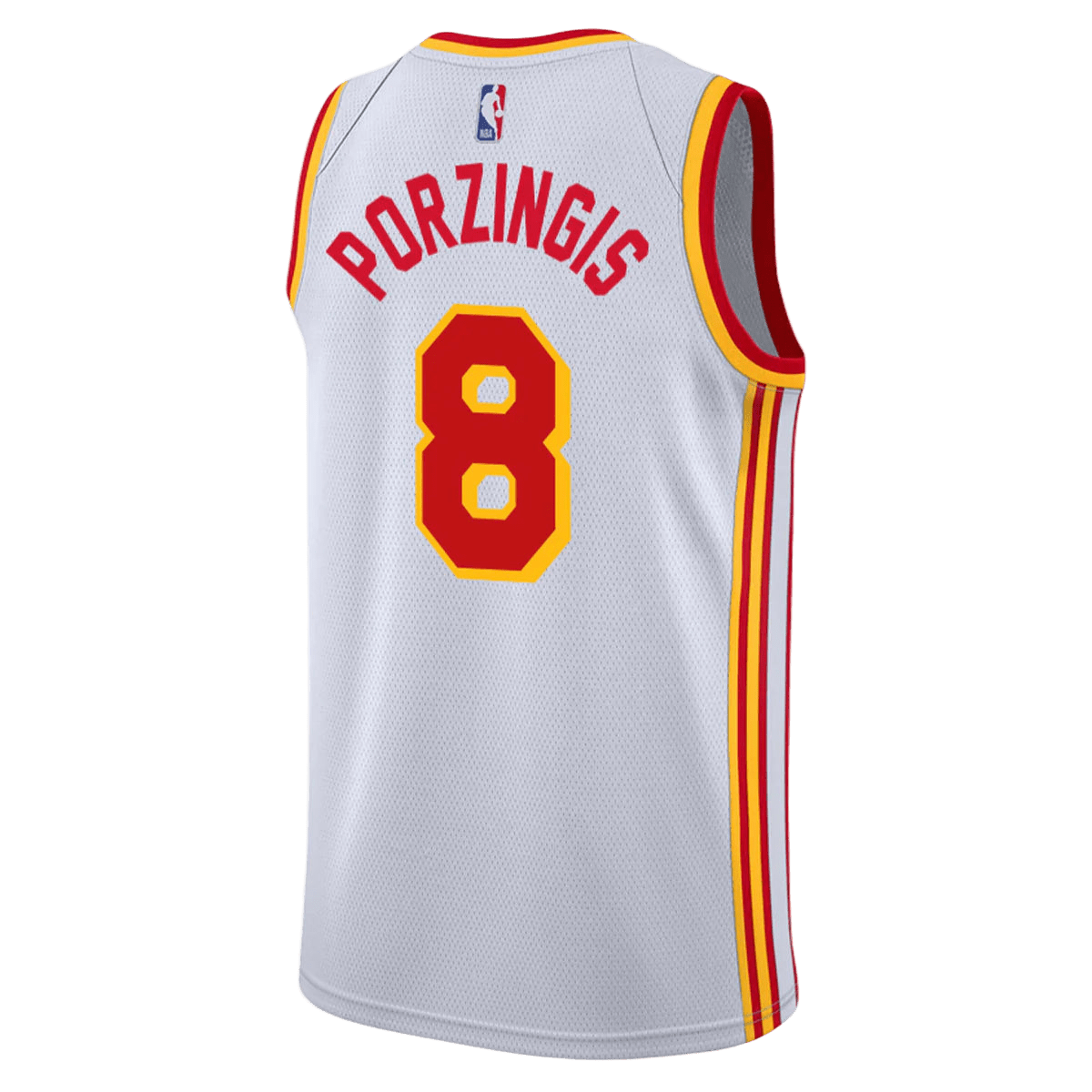 Kristaps Porziņģis 8 Atlanta Hawks White Association Jersey - Elite Zone Sports