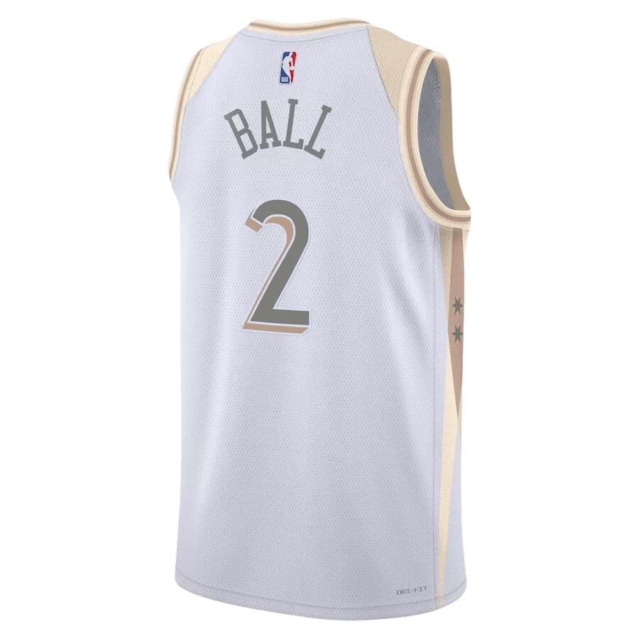 Lonzo Ball 2 Chicago Bulls White City Edition Jersey - Elite Zone Sports