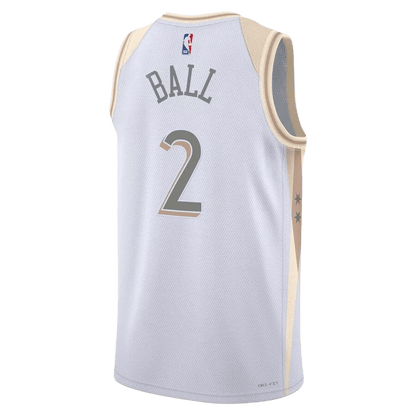 Lonzo Ball 2 Chicago Bulls White City Edition Jersey - Elite Zone Sports