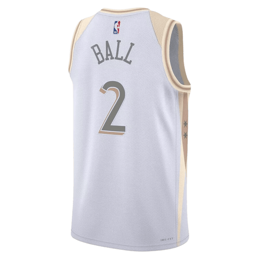 Lonzo Ball 2 Chicago Bulls White City Edition Jersey - Elite Zone Sports