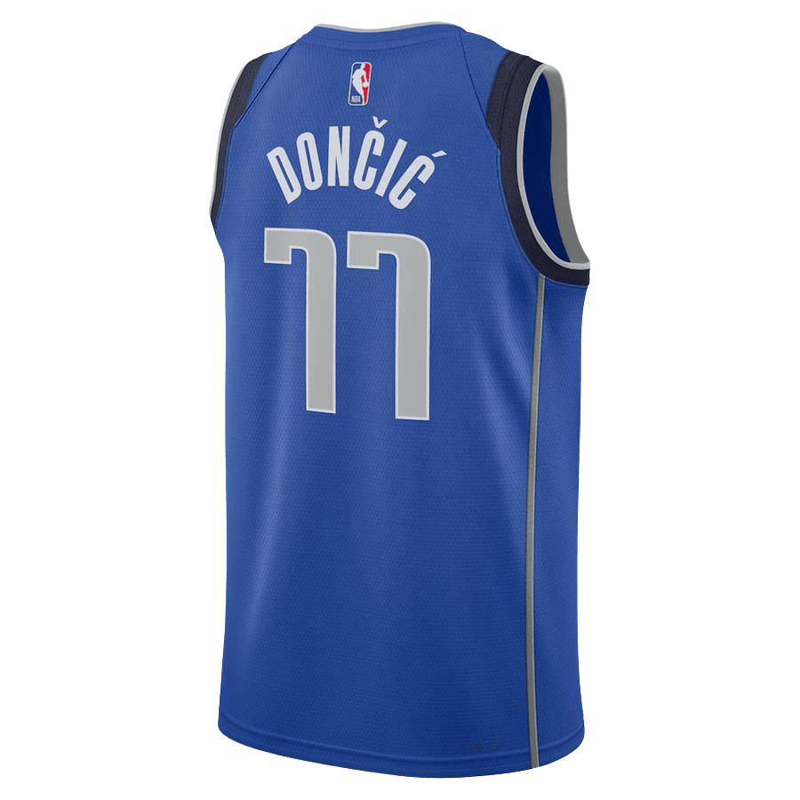 Luka Dončić 77 Dallas Mavericks Blue Icon Jersey - Elite Zone Sports