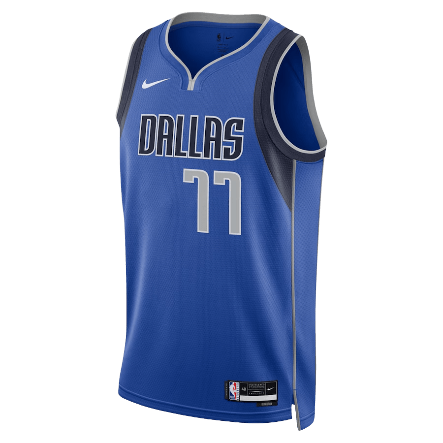 Luka Dončić 77 Dallas Mavericks Blue Icon Jersey - Elite Zone Sports