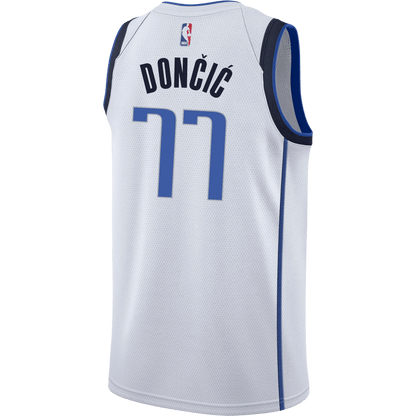 Luka Dončić 77 Dallas Mavericks White Association Jersey - Elite Zone Sports