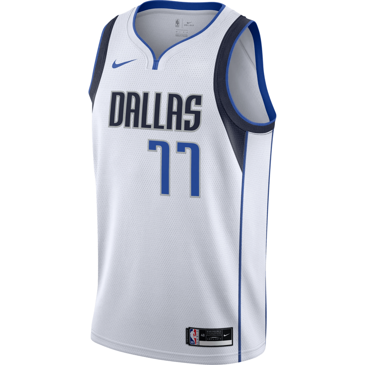 Luka Dončić 77 Dallas Mavericks White Association Jersey - Elite Zone Sports