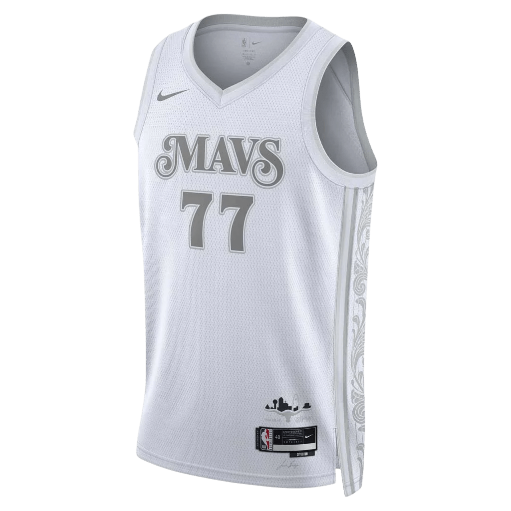 Luka Dončić 77 Dallas Mavericks White City Edition Jersey - Elite Zone Sports