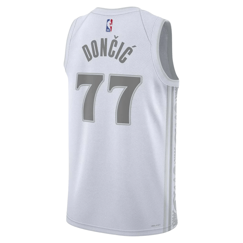 Luka Dončić 77 Dallas Mavericks White City Edition Jersey - Elite Zone Sports