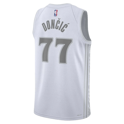 Luka Dončić 77 Dallas Mavericks White City Edition Jersey - Elite Zone Sports