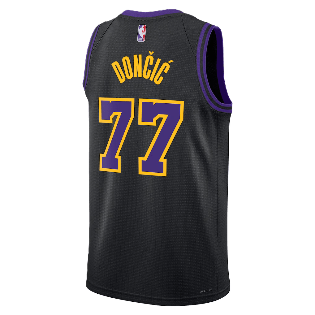 Luka Dončić 77 Los Angeles Lakers Black 2025/26 City Edition Jersey - Elite Zone Sports