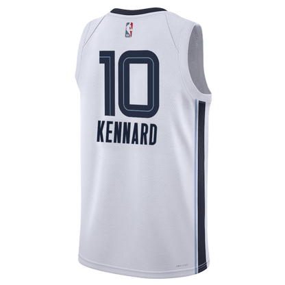 Luke Kennard 10 Memphis Grizzlies White Association Jersey - Elite Zone Sports