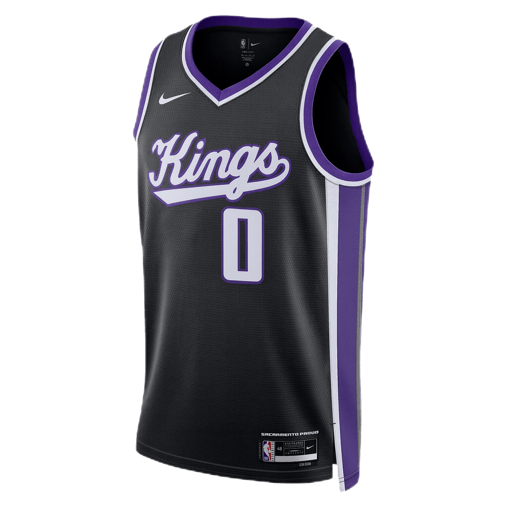 Malik Monk 0 Sacramento Kings Black Icon Jersey - Elite Zone Sports
