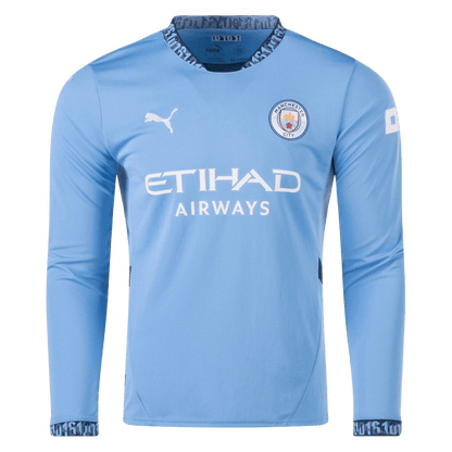 Manchester City 24/25 Home Long Sleeve Soccer Jersey - Elite Zone Sports