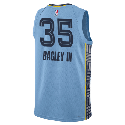 Marvin Bagley III 35 Memphis Grizzlies Light Blue Statement Jersey - Elite Zone Sports
