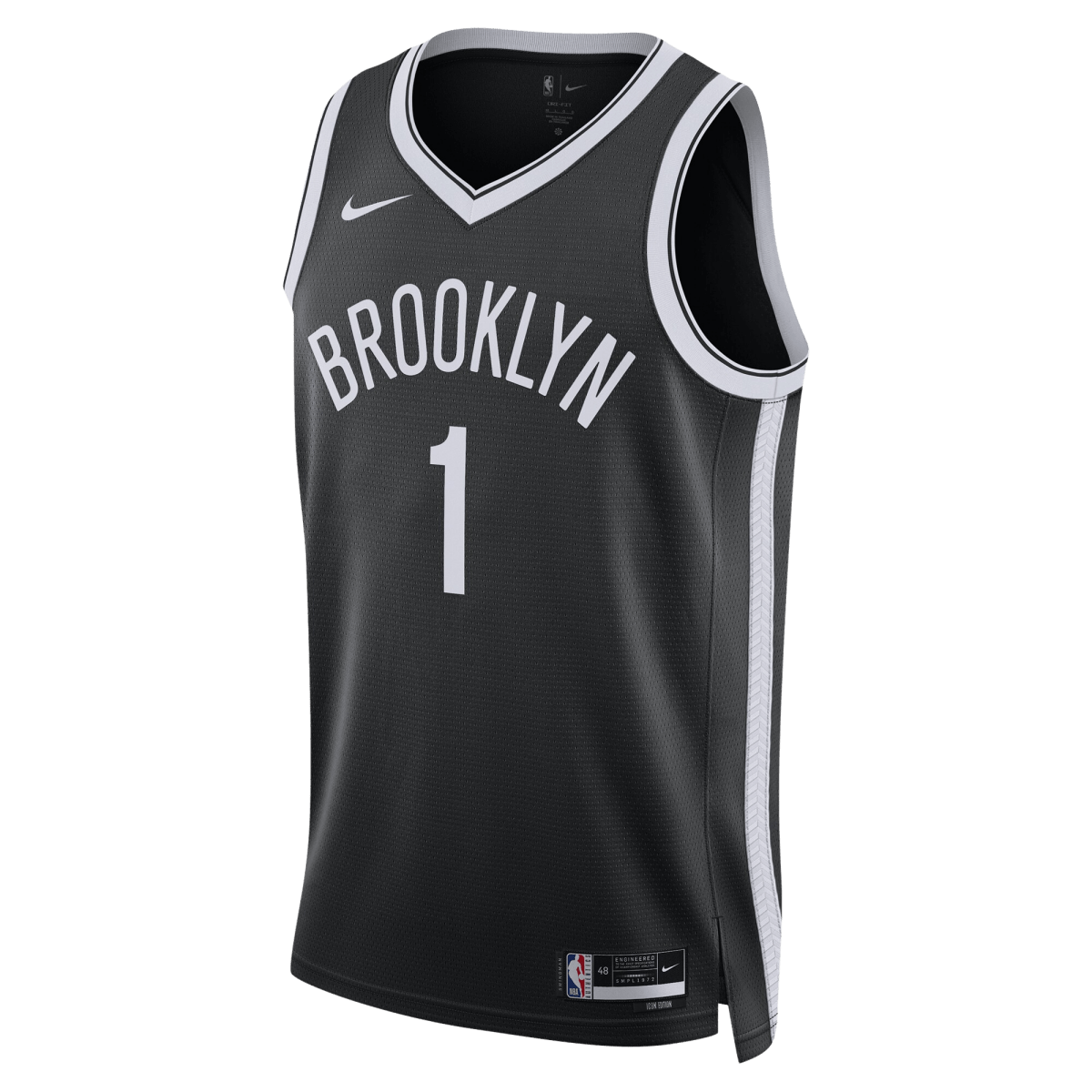Mikal Bridges 1 Brooklyn Nets Black Icon Jersey - Elite Zone Sports