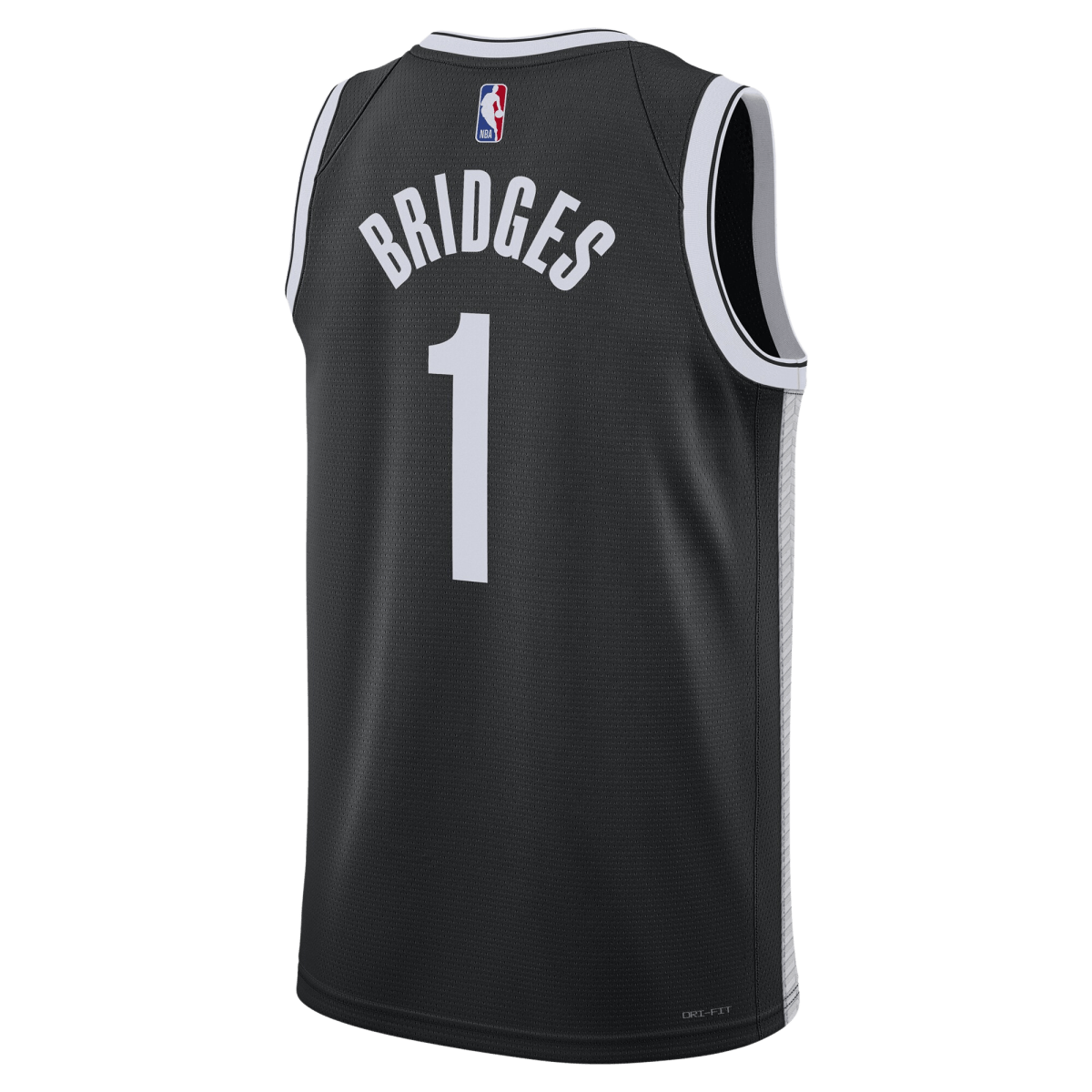 Mikal Bridges 1 Brooklyn Nets Black Icon Jersey - Elite Zone Sports