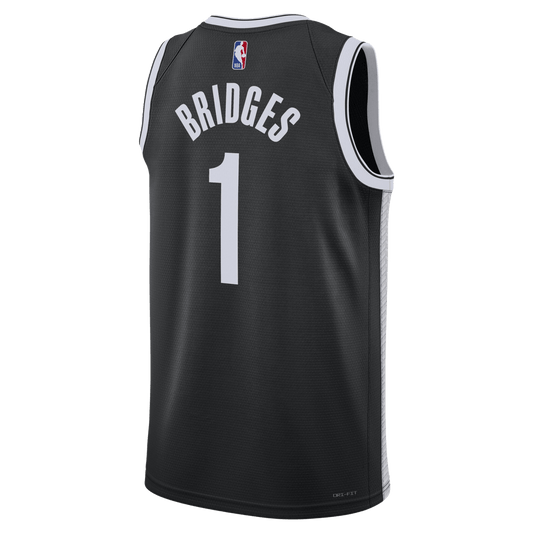 Mikal Bridges 1 Brooklyn Nets Black Icon Jersey - Elite Zone Sports