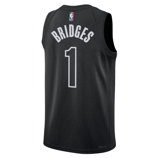 Mikal Bridges 1 Brooklyn Nets Black Statement Jersey - Elite Zone Sports