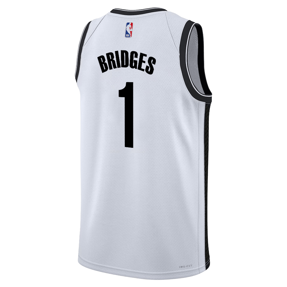 Mikal Bridges 1 Brooklyn Nets White Association Jersey - Elite Zone Sports