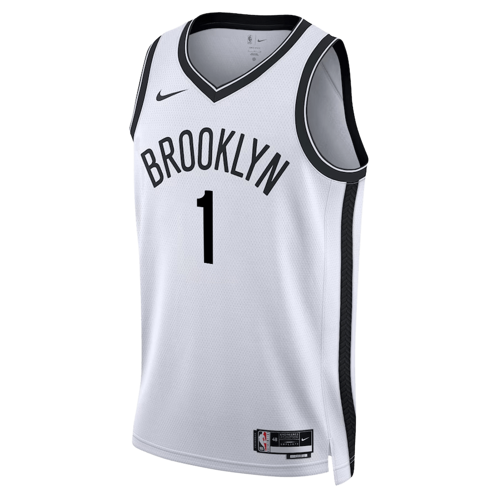 Mikal Bridges 1 Brooklyn Nets White Association Jersey - Elite Zone Sports