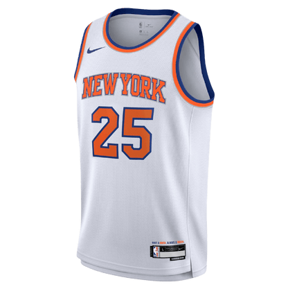 Mikal Bridges 25 New York Knicks White Association Jersey - Elite Zone Sports
