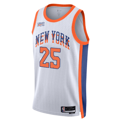 Mikal Bridges 25 New York Knicks White City Edition Jersey - Elite Zone Sports