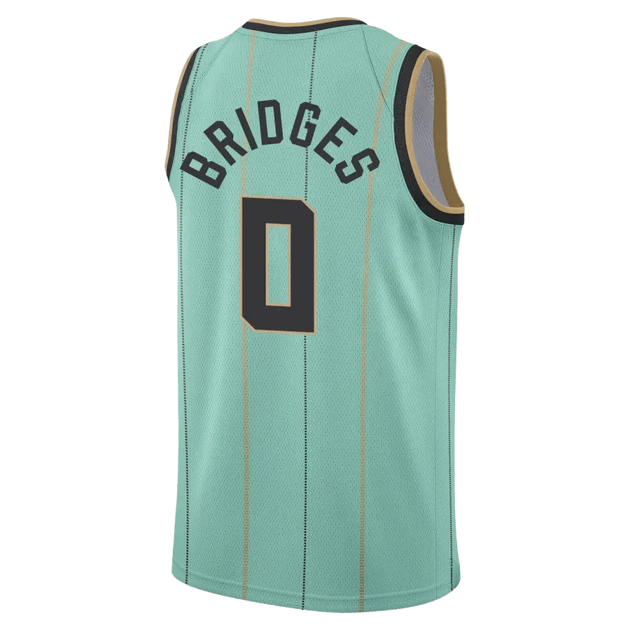 Miles Bridges 0 Charlotte Hornets Mint City Edition Jersey - Elite Zone Sports