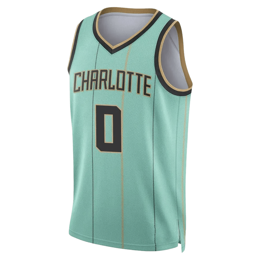 Miles Bridges 0 Charlotte Hornets Mint City Edition Jersey - Elite Zone Sports