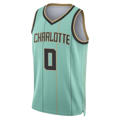 Miles Bridges 0 Charlotte Hornets Mint City Edition Jersey - Elite Zone Sports