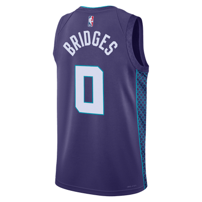 Miles Bridges 0 Charlotte Hornets Purple Statement Jersey - Elite Zone Sports